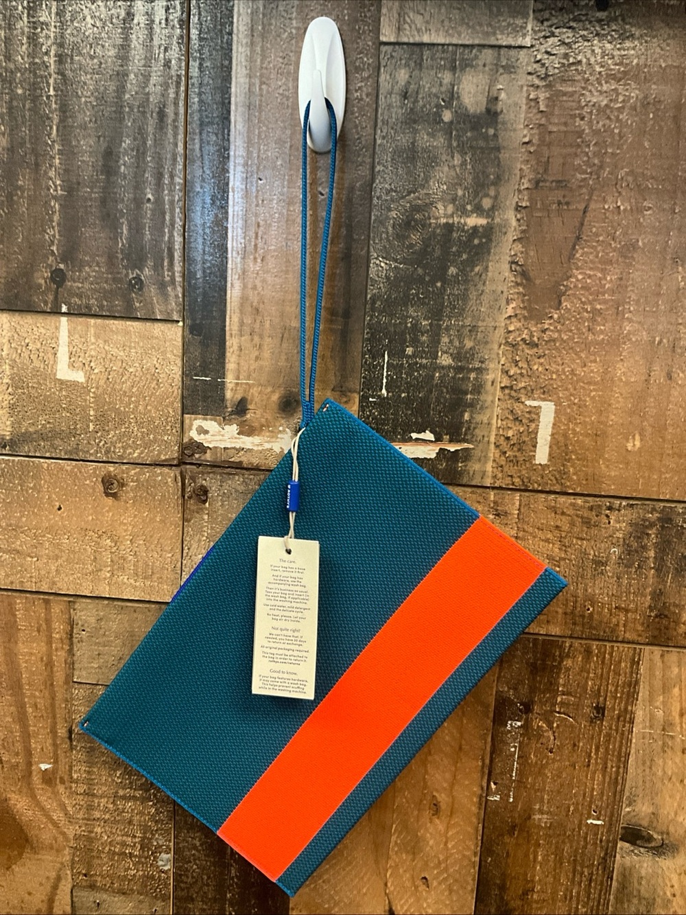 Rothy's Teal and Orange Wristlet Clutch